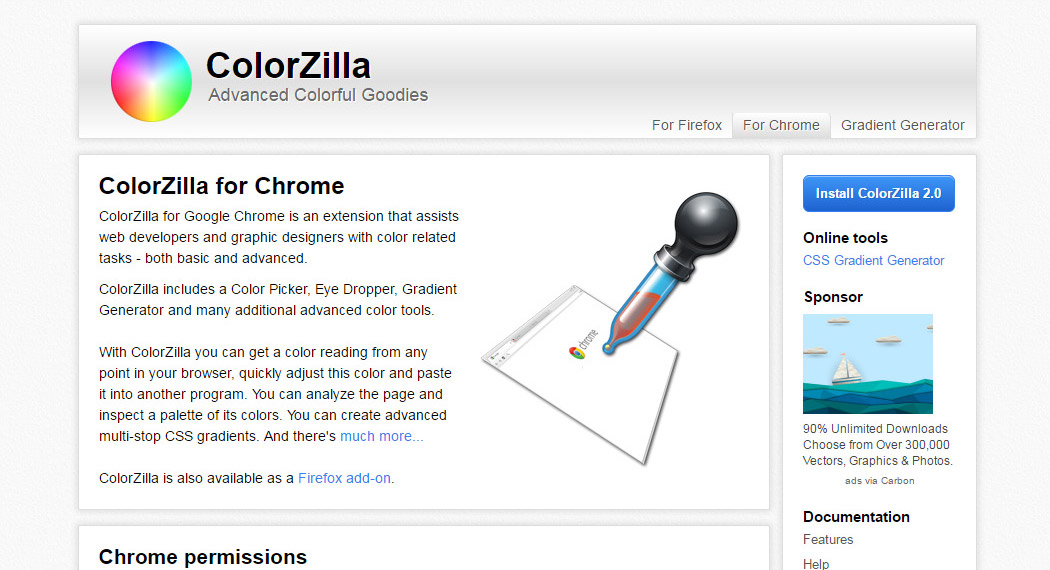 Chrome Extension for Web Designers - ColorZilla