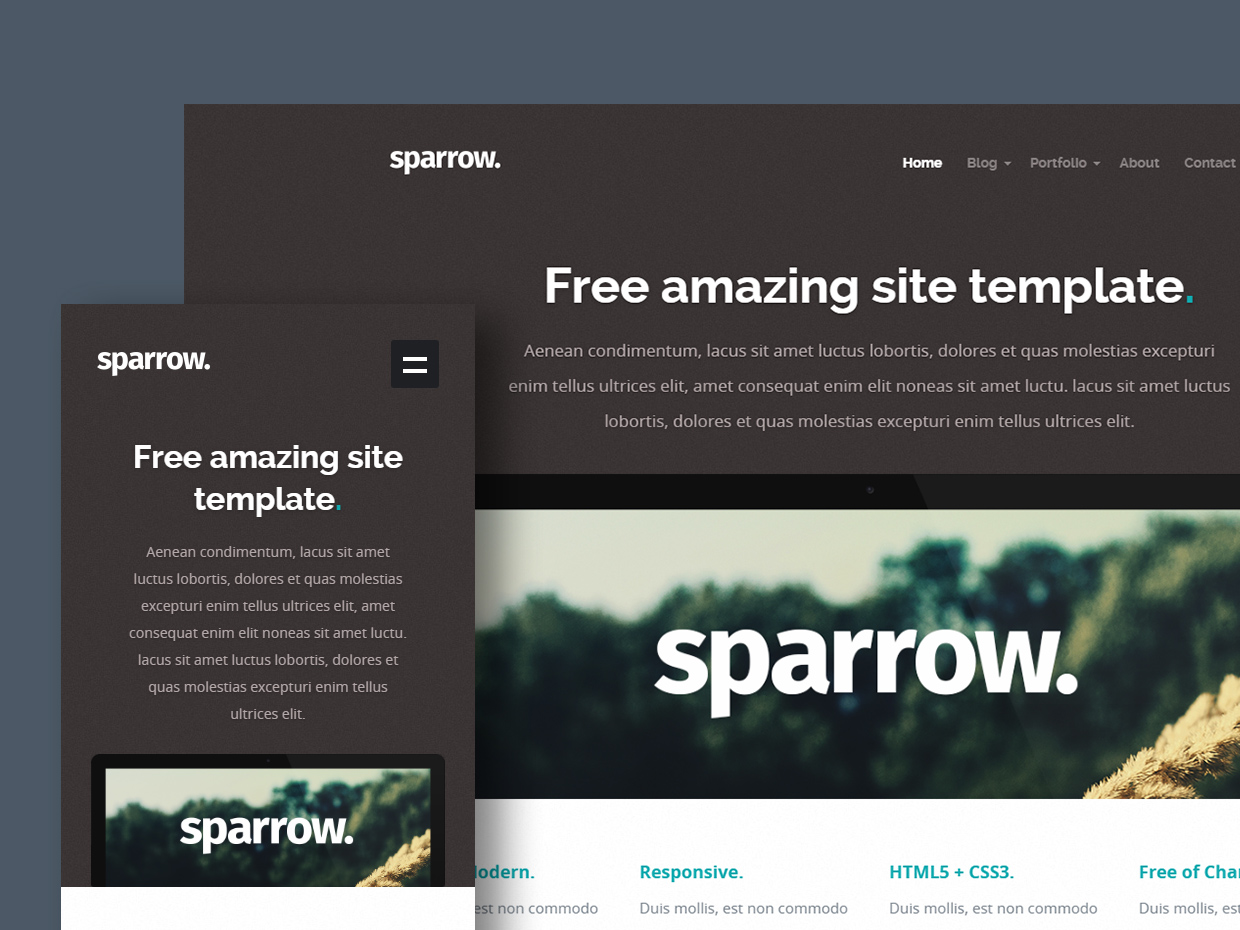 Sparrow High Quality Free Website Template By Styleshout