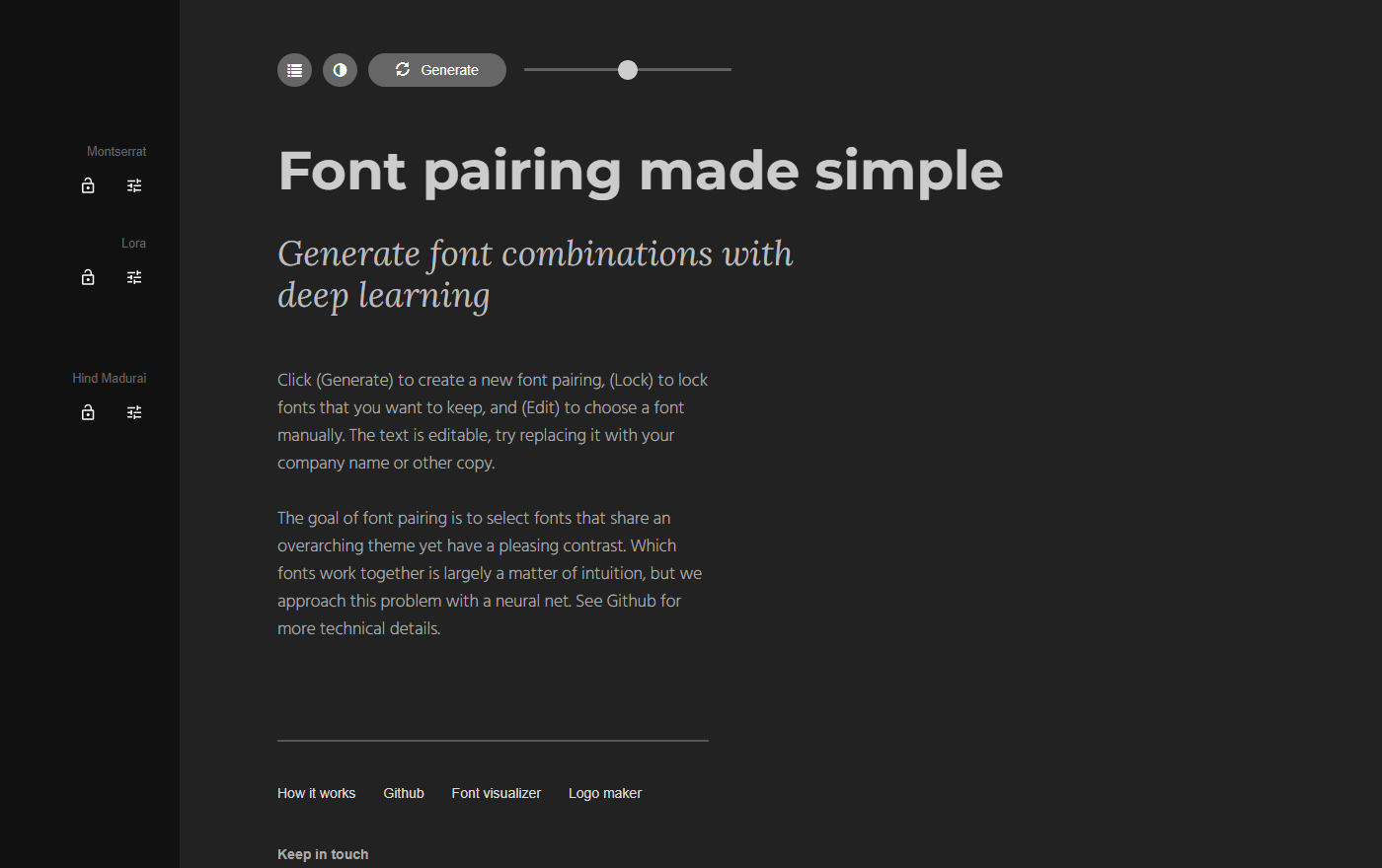 Fontjoy - Excellent Font Pairing Tools for Designers