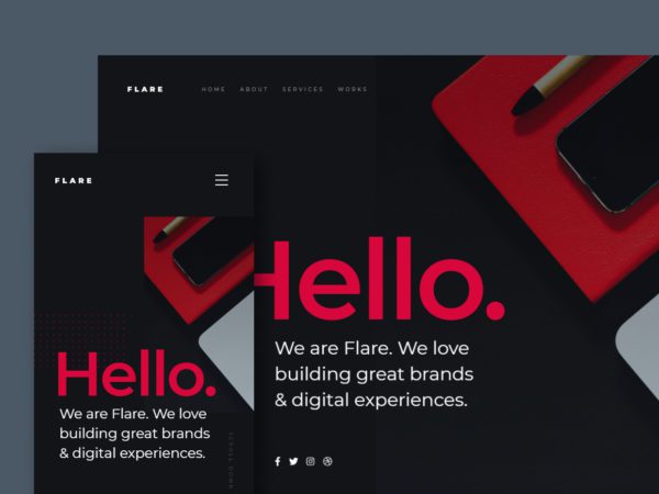 Flare - Free Agency Website Template