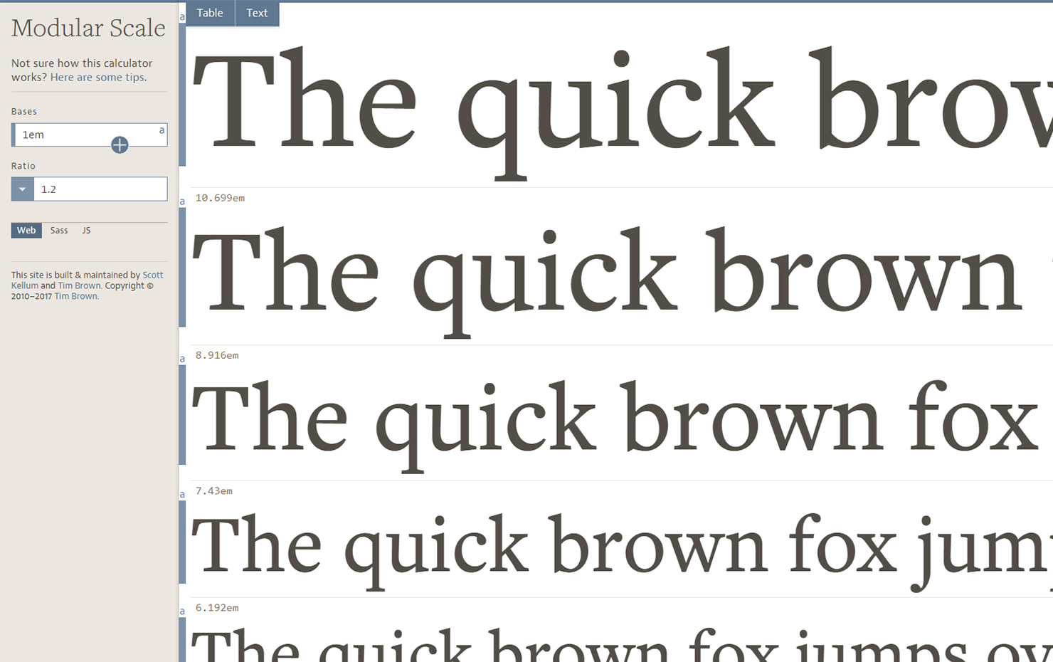 Modularscale - Online Type Scale Calculators Every Designer Should Know