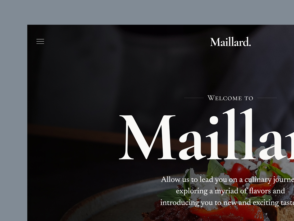 Maillard Free Restaurant Website Template