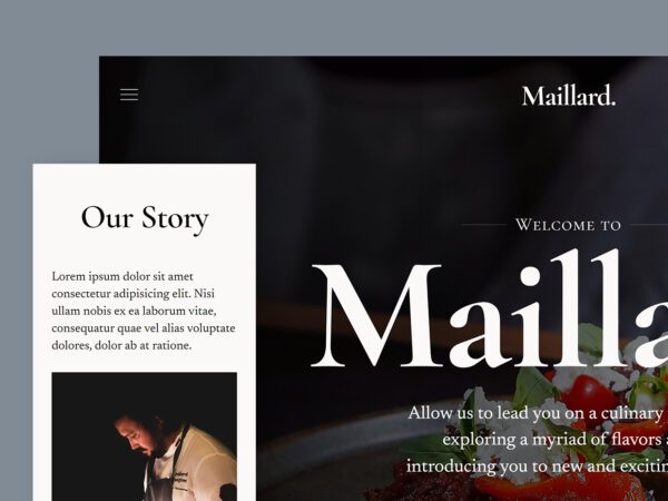 Maillard Free Restaurant Website Template